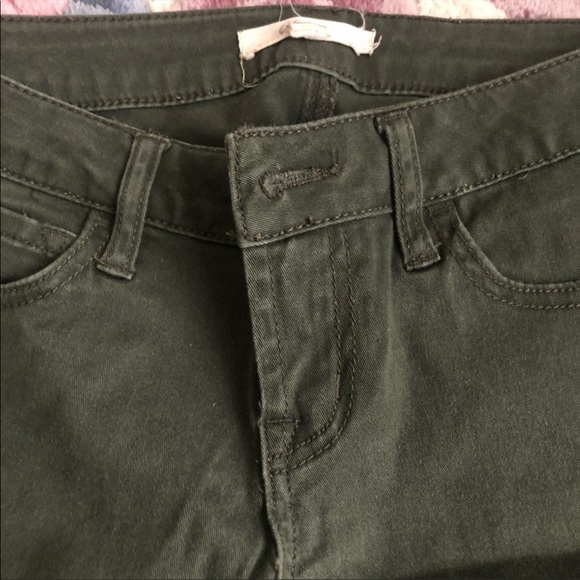 Forever 21 Olive Skinny Pants - Picture 4 of 5
